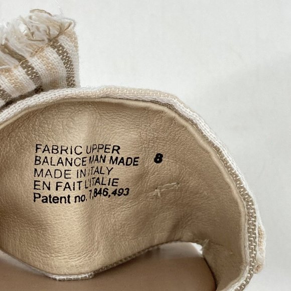 Sychelles Coast Slide Sandals Neutral Stripe Fringe Platform Anthropoloie Size 8 - Picture 7 of 7